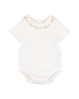 Minihaha Willa Organic Embroidered Collar Bodysuit