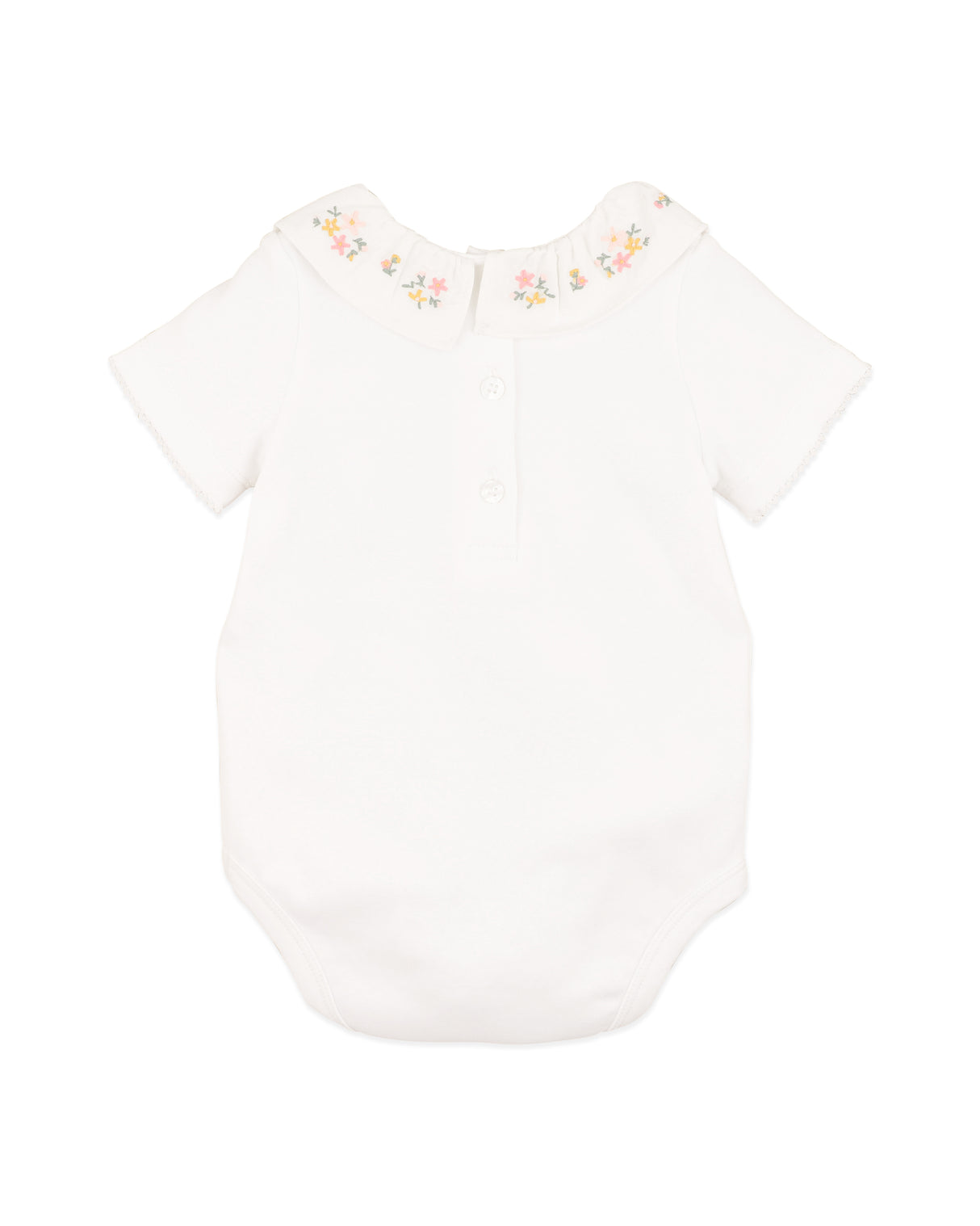 Minihaha Willa Organic Embroidered Collar Bodysuit