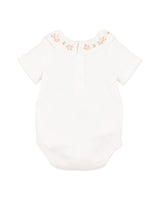 Minihaha Willa Organic Embroidered Collar Bodysuit