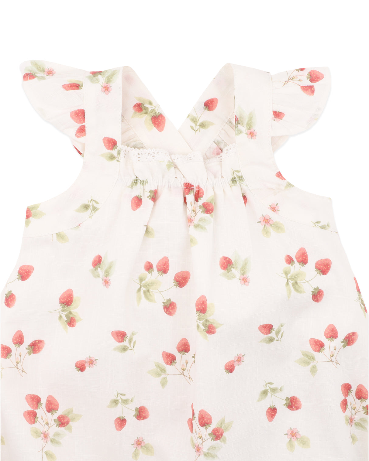 Minihaha Poppy Strawberry Print Romper