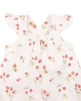 Minihaha Poppy Strawberry Print Romper