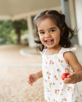 Minihaha Poppy Strawberry Print Romper