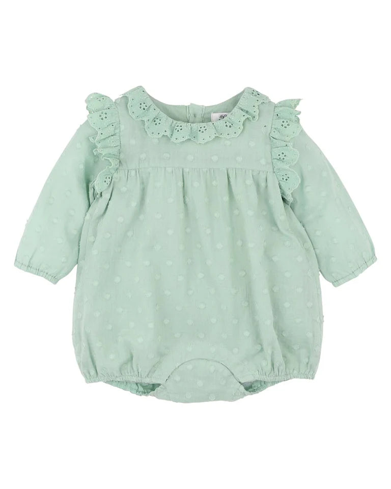 Minihaha Fern Dobby LS Romper