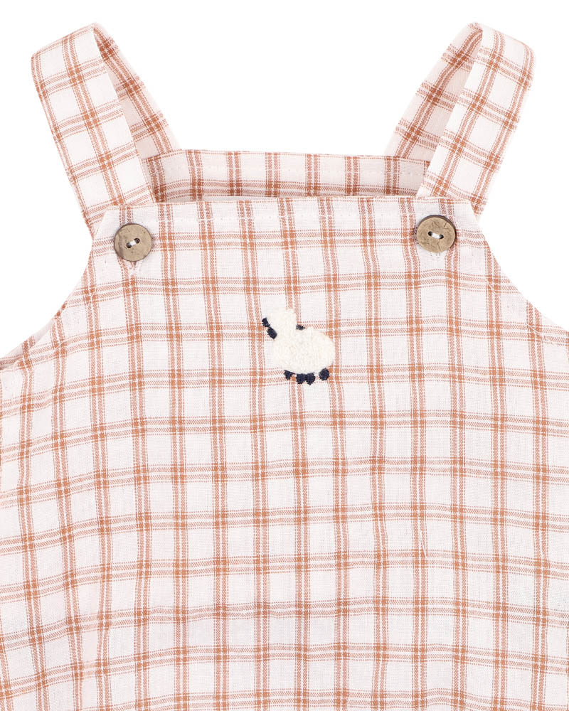 Minihaha Clayton Check Sheep Bodysuit
