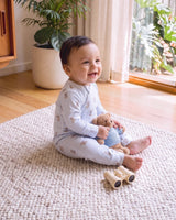 Minihaha Brady Stripe Organic LS Zipsuit