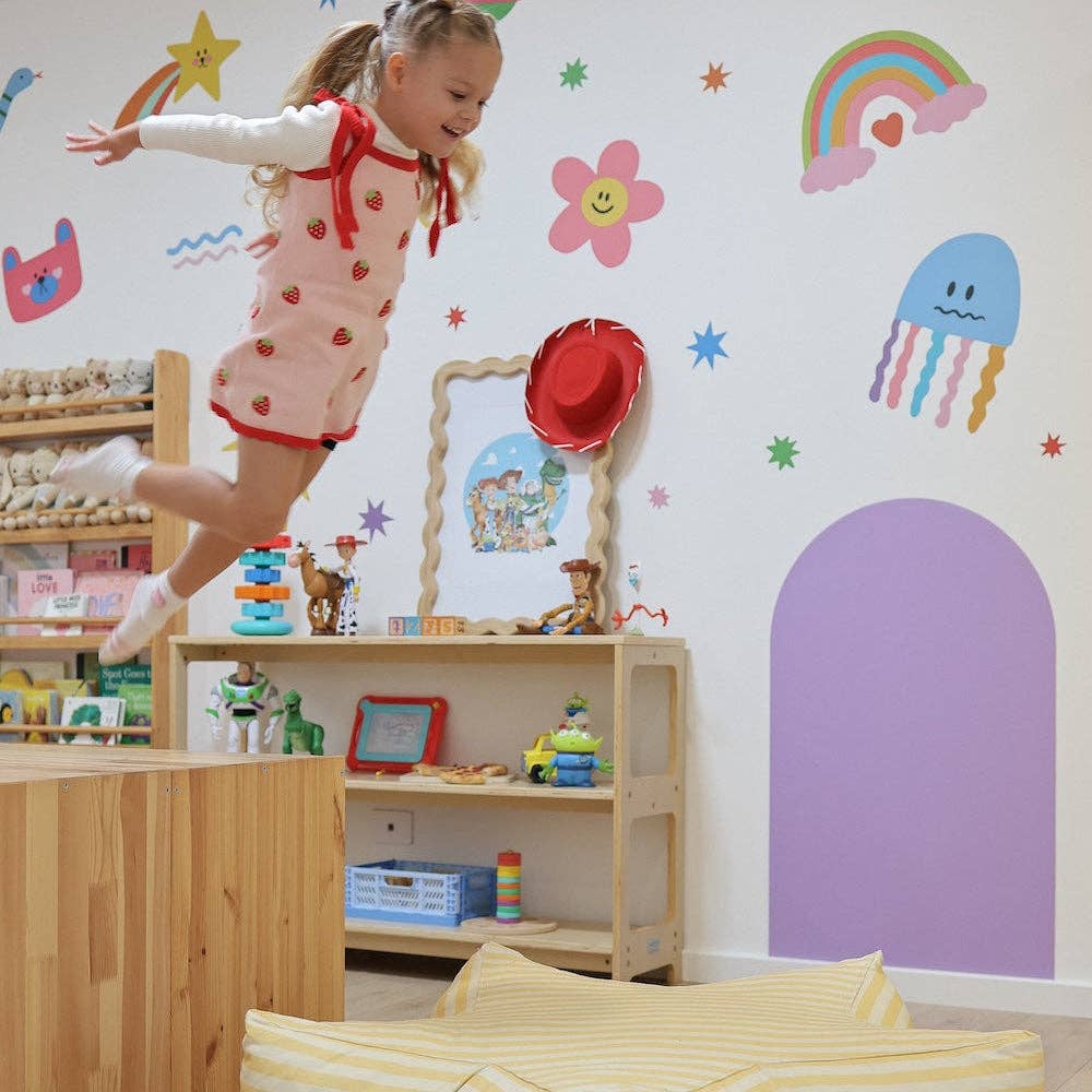 SmartyPals Magnetic Playwall™ - Magnetic Wall Decal for Kids & Playrooms: Rose