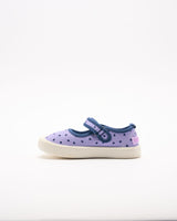 Walnut Mary Jane Canvas - Lilac Hearts