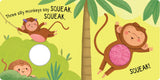 Five Silly Monkeys Squeaky Plush Board Book