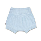 Snuggle Hunny Organic Cotton Knit Shorts - Baby Blue