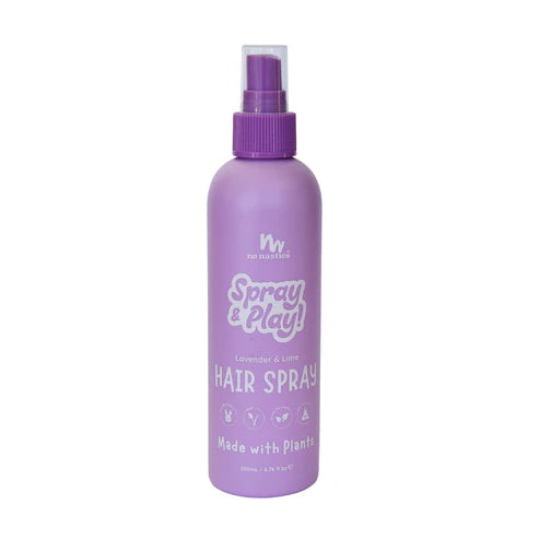 No Nasties Kids Plant Based Alcohol Free Hair Spray in Calming Lavender and Fresh Lime 200ml