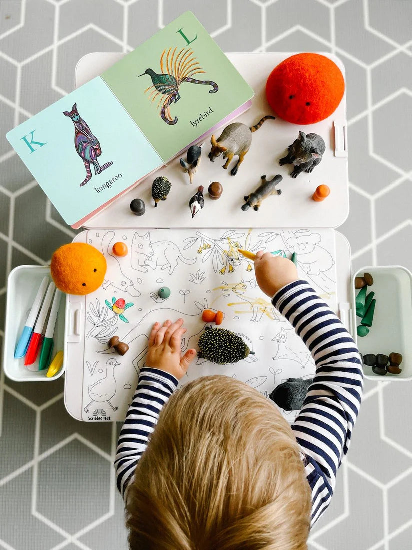 Scribble Mat Baby Australian Animals Reusable Colouring Mat