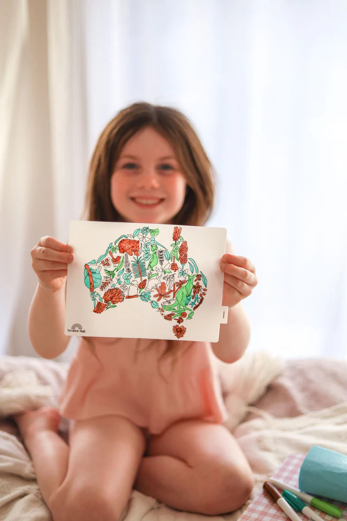 Scribble Mat Mini - Australian Map
