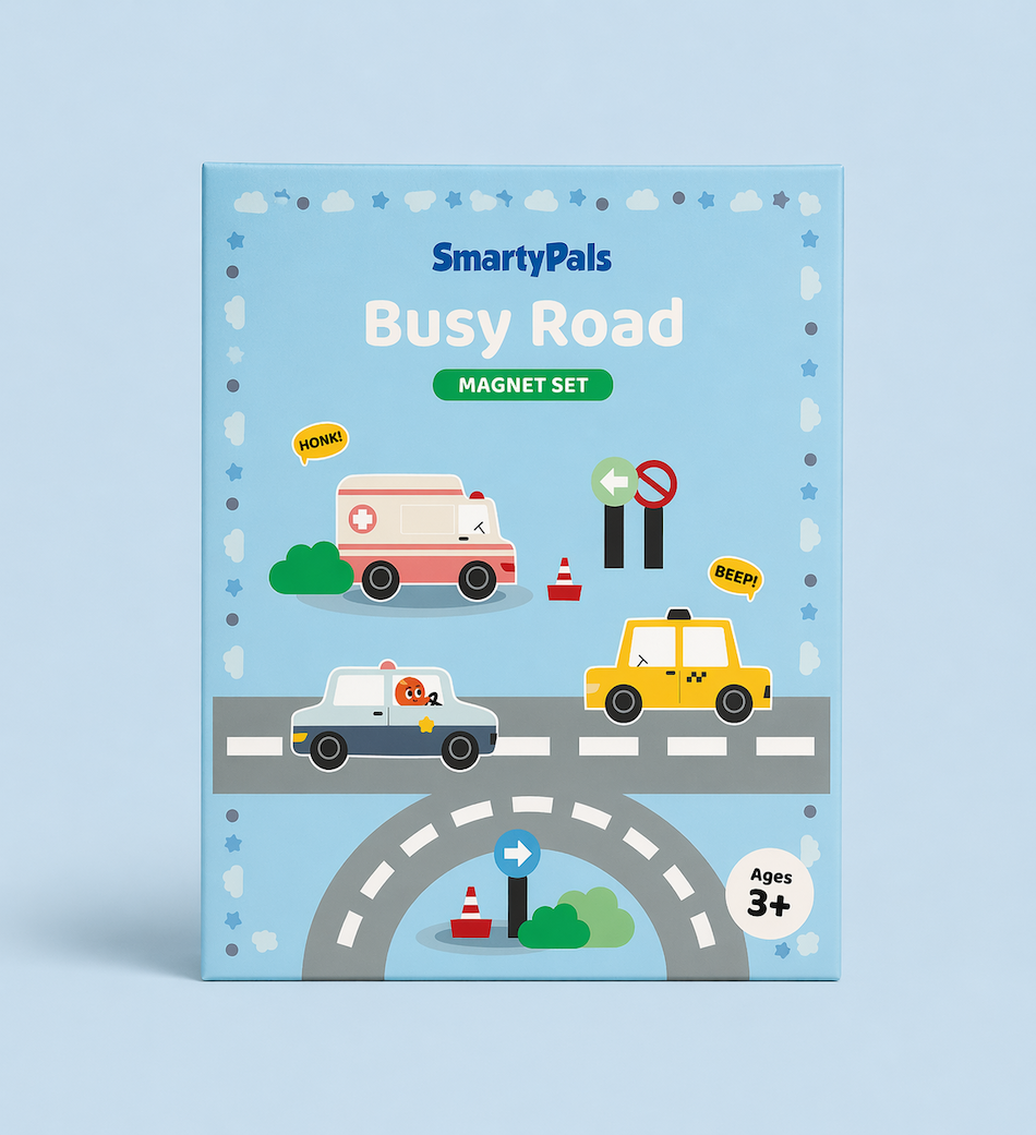 SmartyPals Busy Road Magnet Set