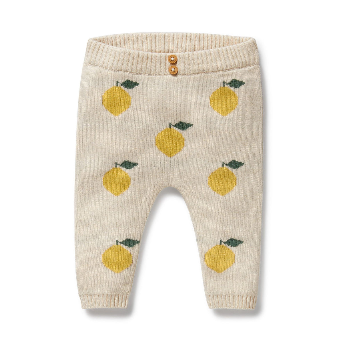 Wilson + Frenchy Organic Knitted Jacquard Legging - Lemony