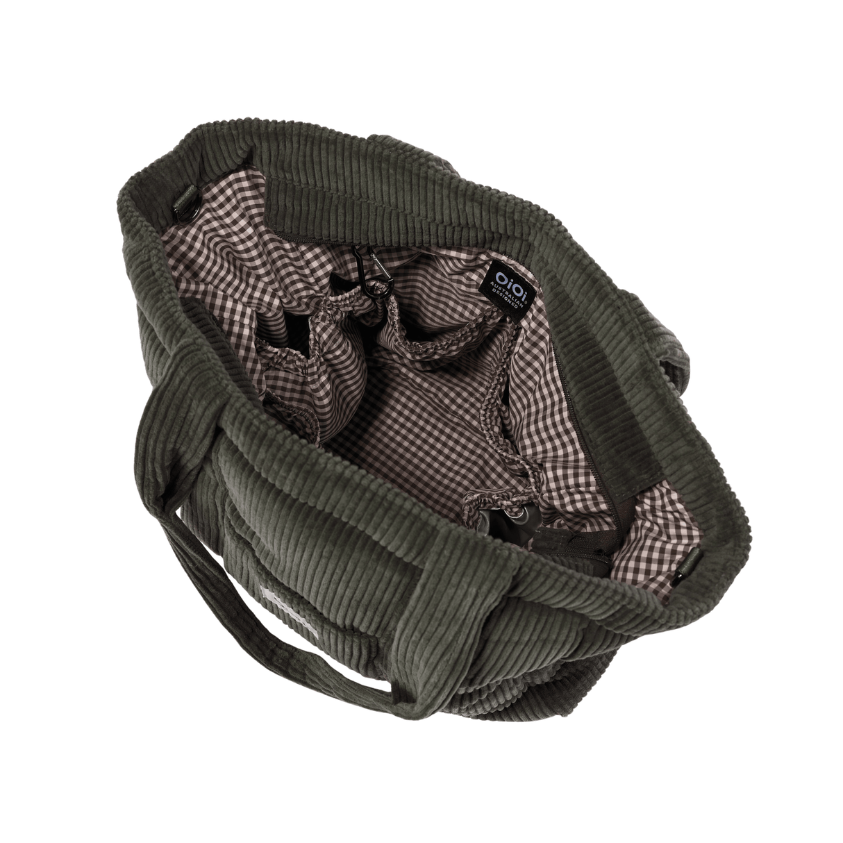 OiOi Everyday Tote - Moss Green Corduroy