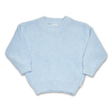 Snuggle Hunny Oversized Cotton Knit Jumper - Baby Blue