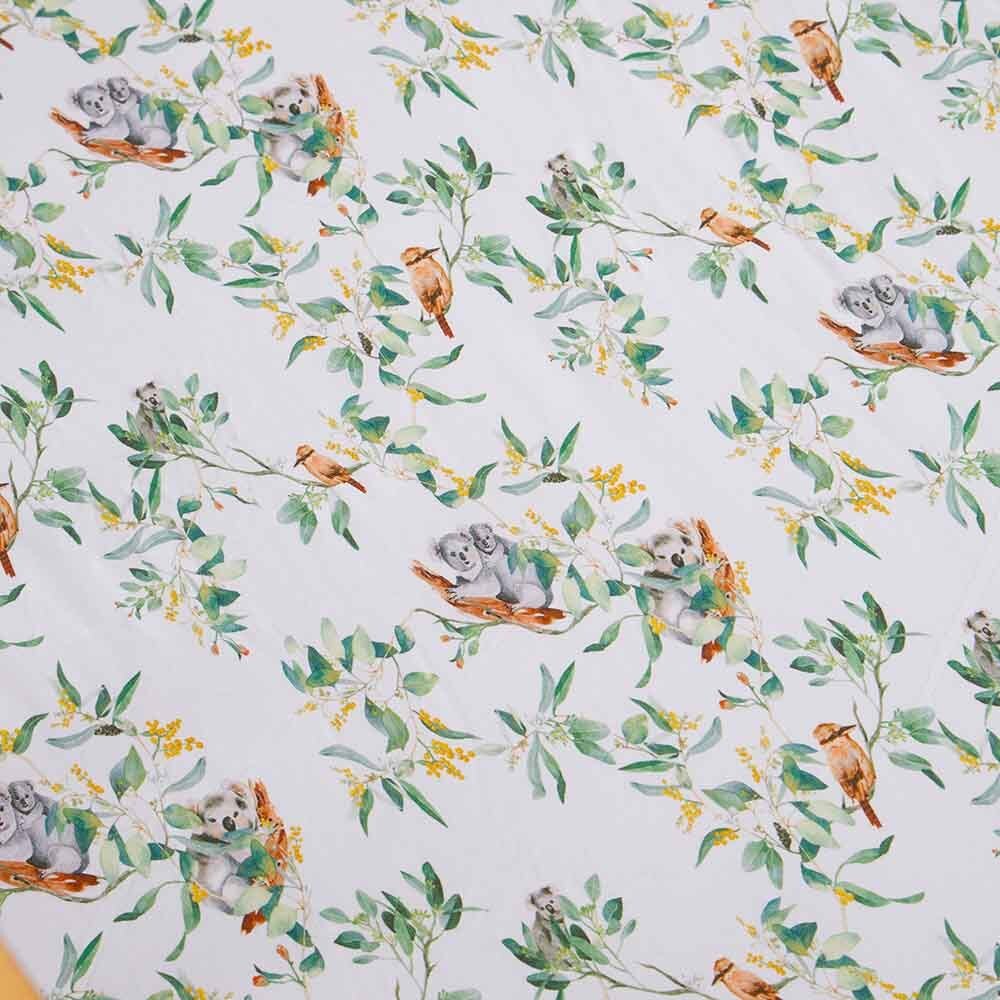 Snuggle Hunny Organic Cotton Bassinet Sheet/Change Mat Cover - Eucalypt