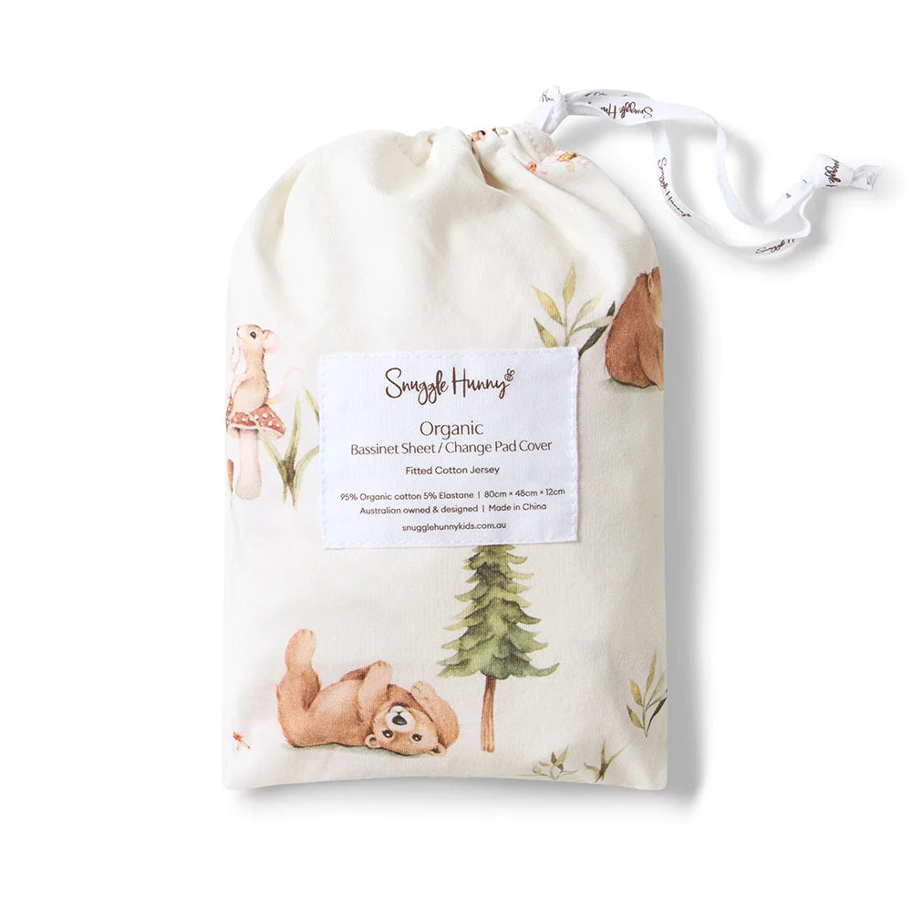 Snuggle Hunny Organic Bassinet Sheet / Change Pad Cover - Bears