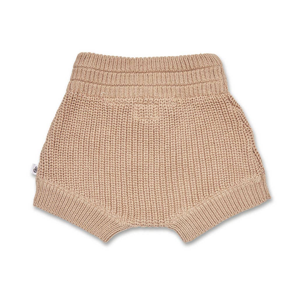 Snuggle Hunny Organic Cotton Knit Shorts - Hazelnut