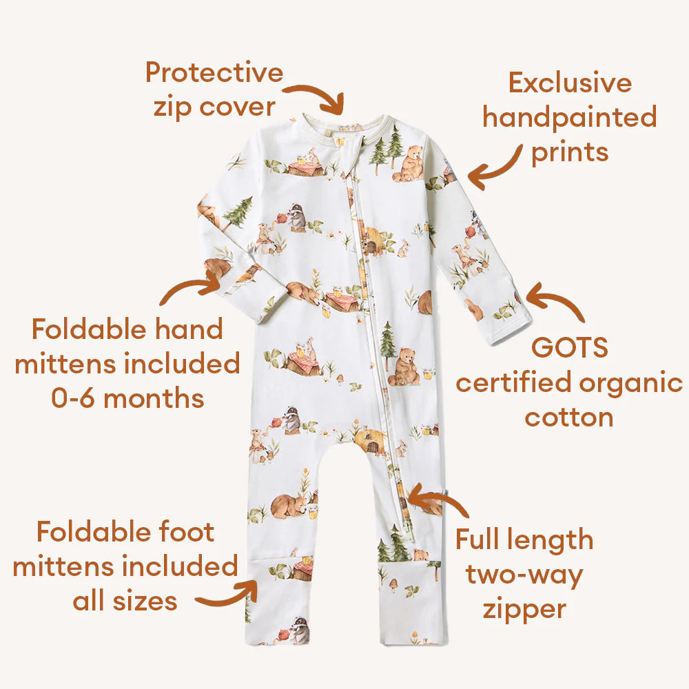 Snuggle Hunny Organic Convertible Romper - Bears