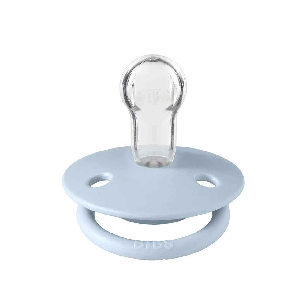 BIBS De Lux 2 Pack - Iron/Baby Blue
