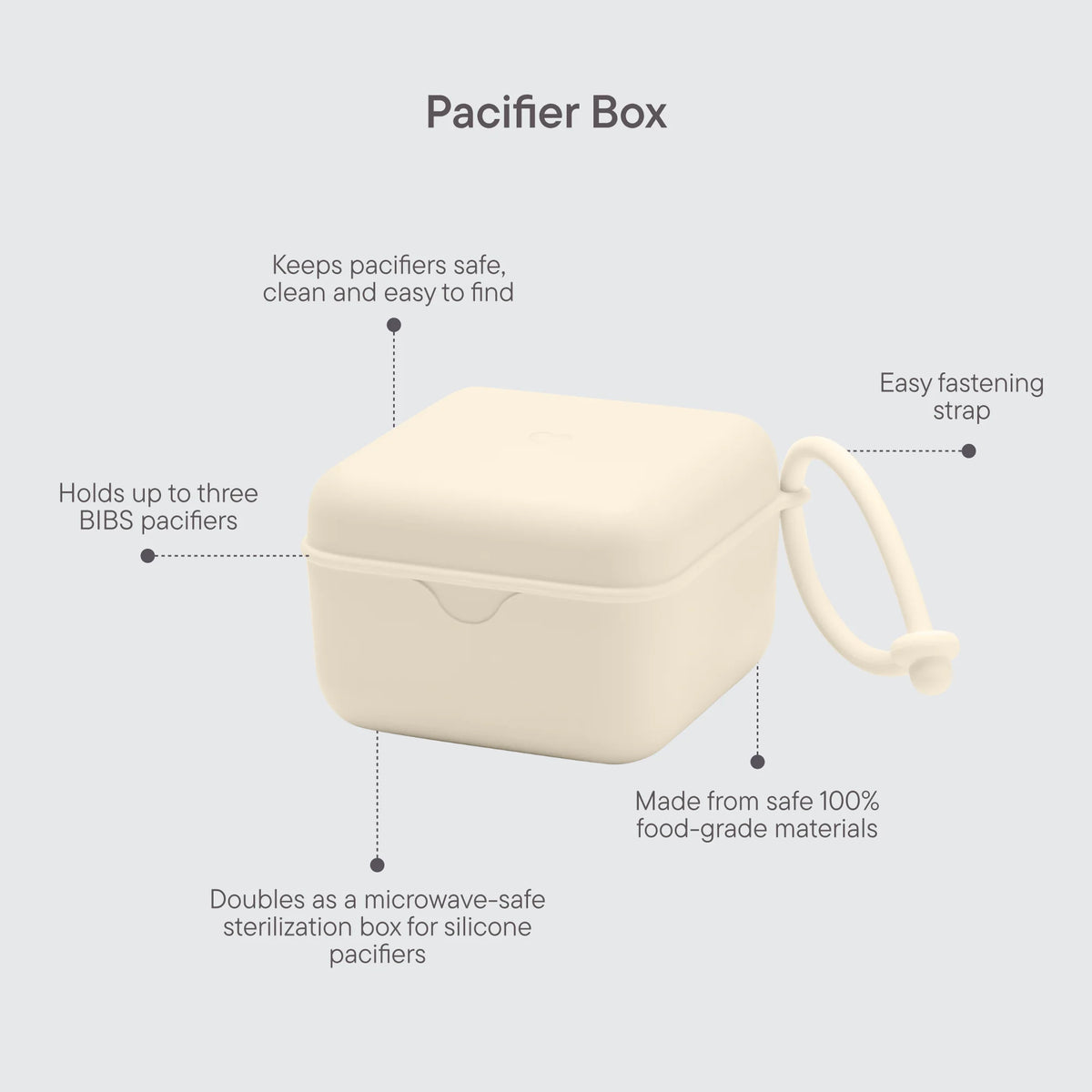 BIBS Pacifier Box - Blush