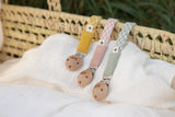 BIBS Pacifier Braided Clip - Blush/Ivory