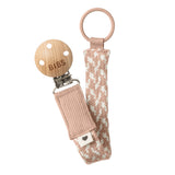 BIBS Pacifier Braided Clip - Blush/Ivory
