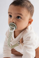 BIBS Pacifier Braided Clip - Blush/Ivory