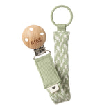BIBS Pacifier Braided Clip - Sage/Ivory