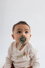 BIBS Pacifier Braided Clip - Sage/Ivory