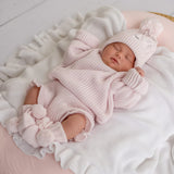 Snuggle Hunny Oversized Cotton Knit Jumper - Blush Pink