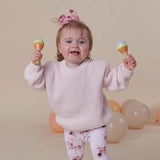 Snuggle Hunny Oversized Cotton Knit Jumper - Blush Pink