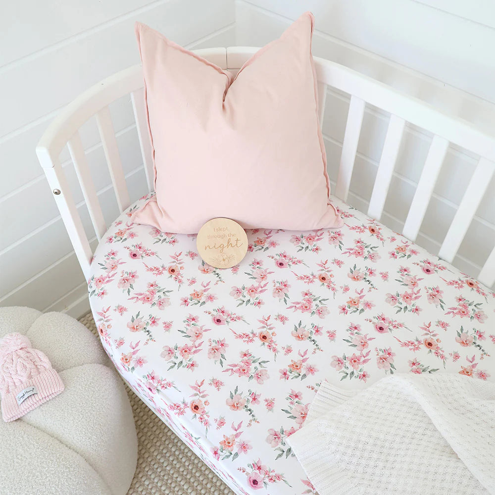 Snuggle Hunny Organic Fitted Cot Sheet - Camille