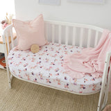 Snuggle Hunny Organic Fitted Cot Sheet - Carousel