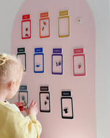SmartyPals Magnetic Colour Sorting Jars - Montessori Sorting Jars
