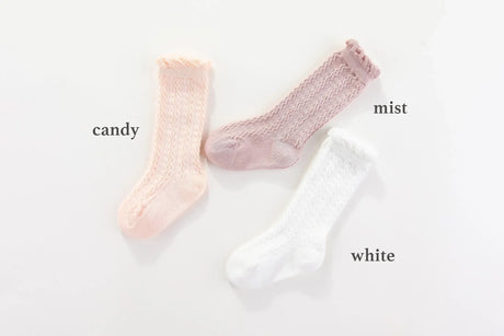Mamer Chain Knee High Socks - Mist