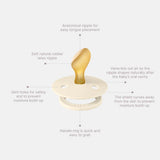 BIBS Pacifier Anatomical - Night Glow - Blush + Vanilla