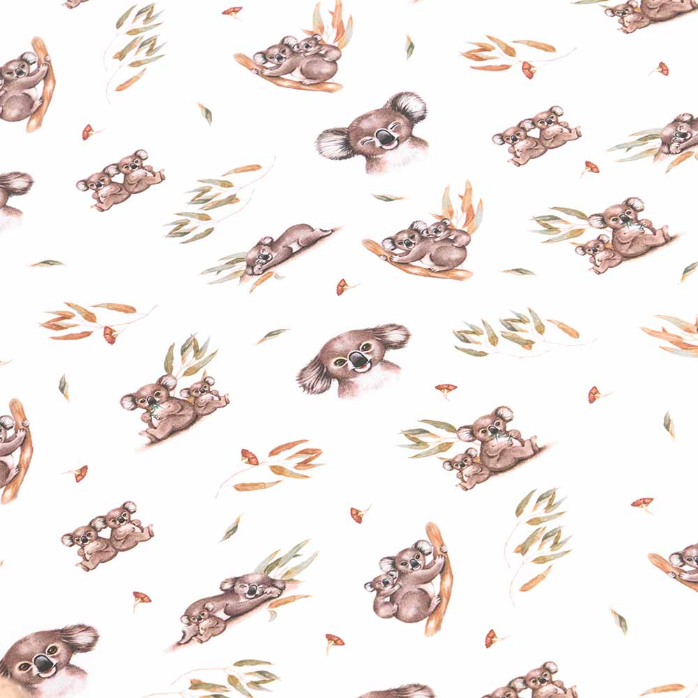 Snuggle Hunny Organic Fitted Cot Sheet - Koala