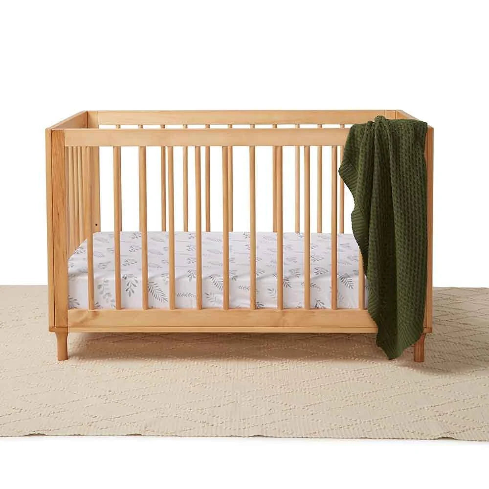 Snuggle Hunny Organic Fitted Cot Sheet - Wild Fern