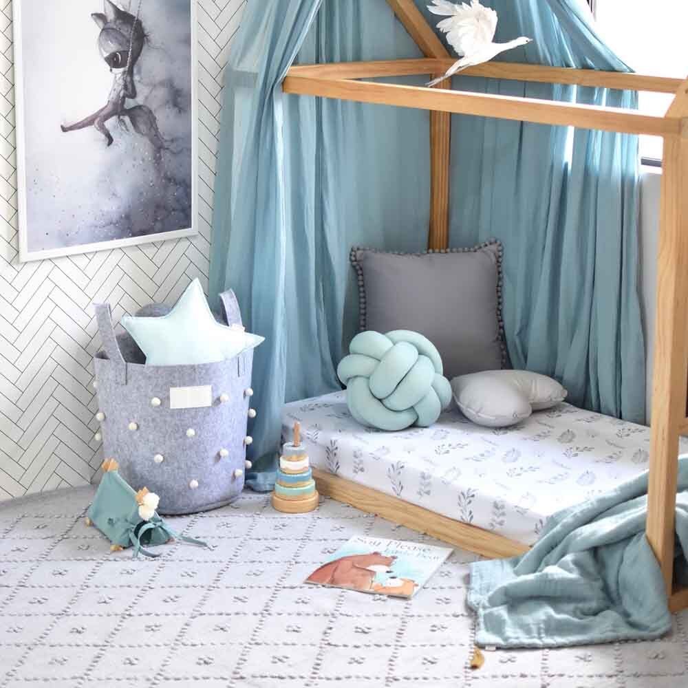 Snuggle Hunny Organic Fitted Cot Sheet - Wild Fern