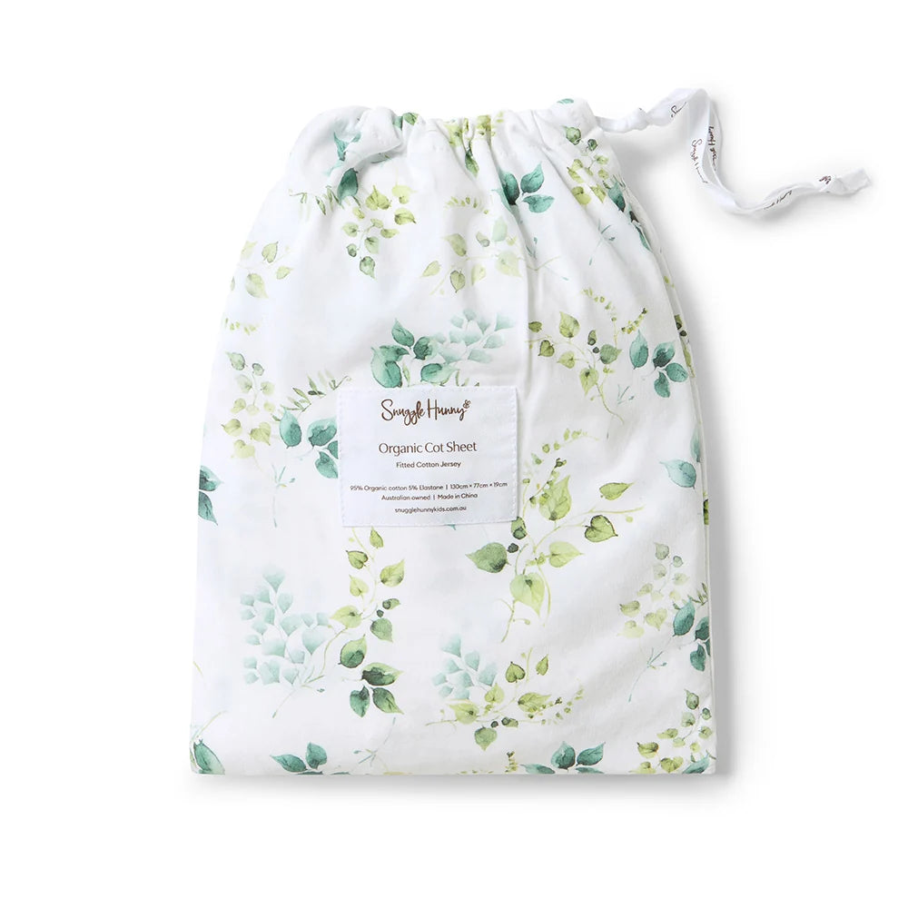 Snuggle Hunny Organic Fitted Cot Sheet - Eden