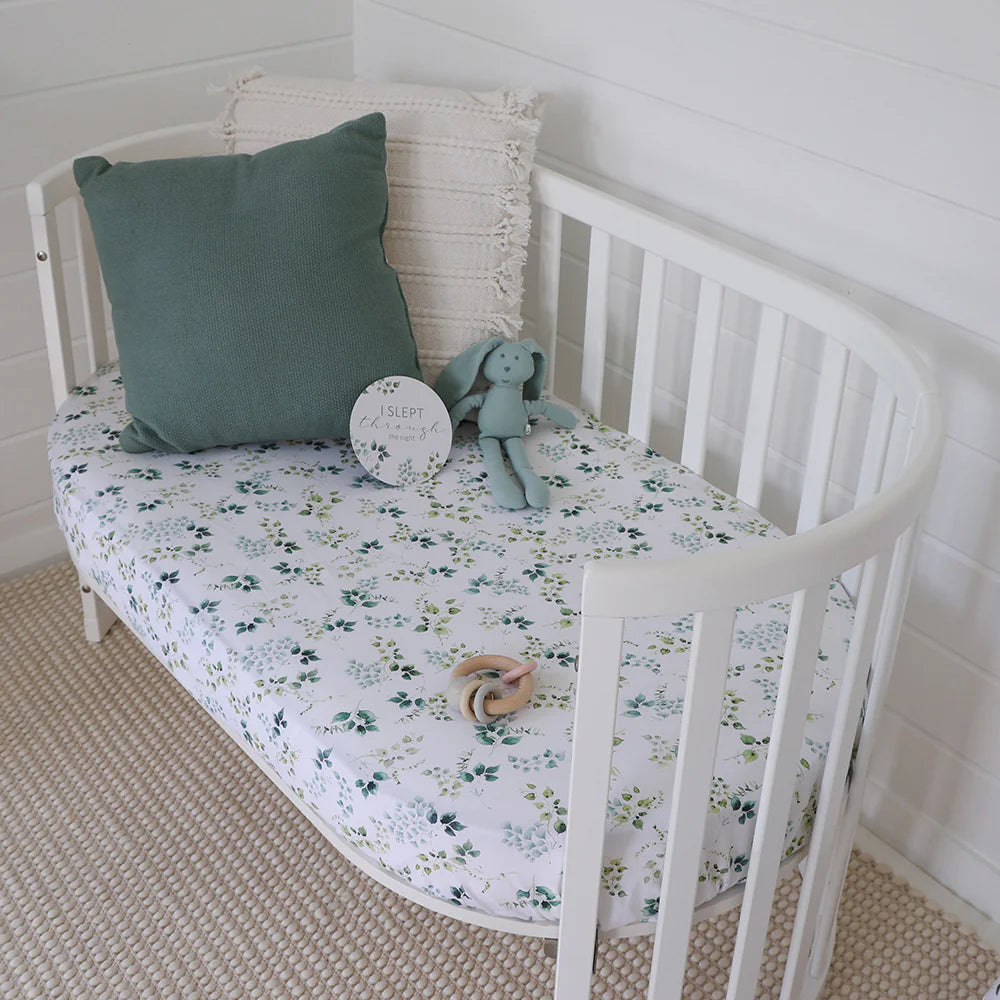 Snuggle Hunny Organic Fitted Cot Sheet - Eden