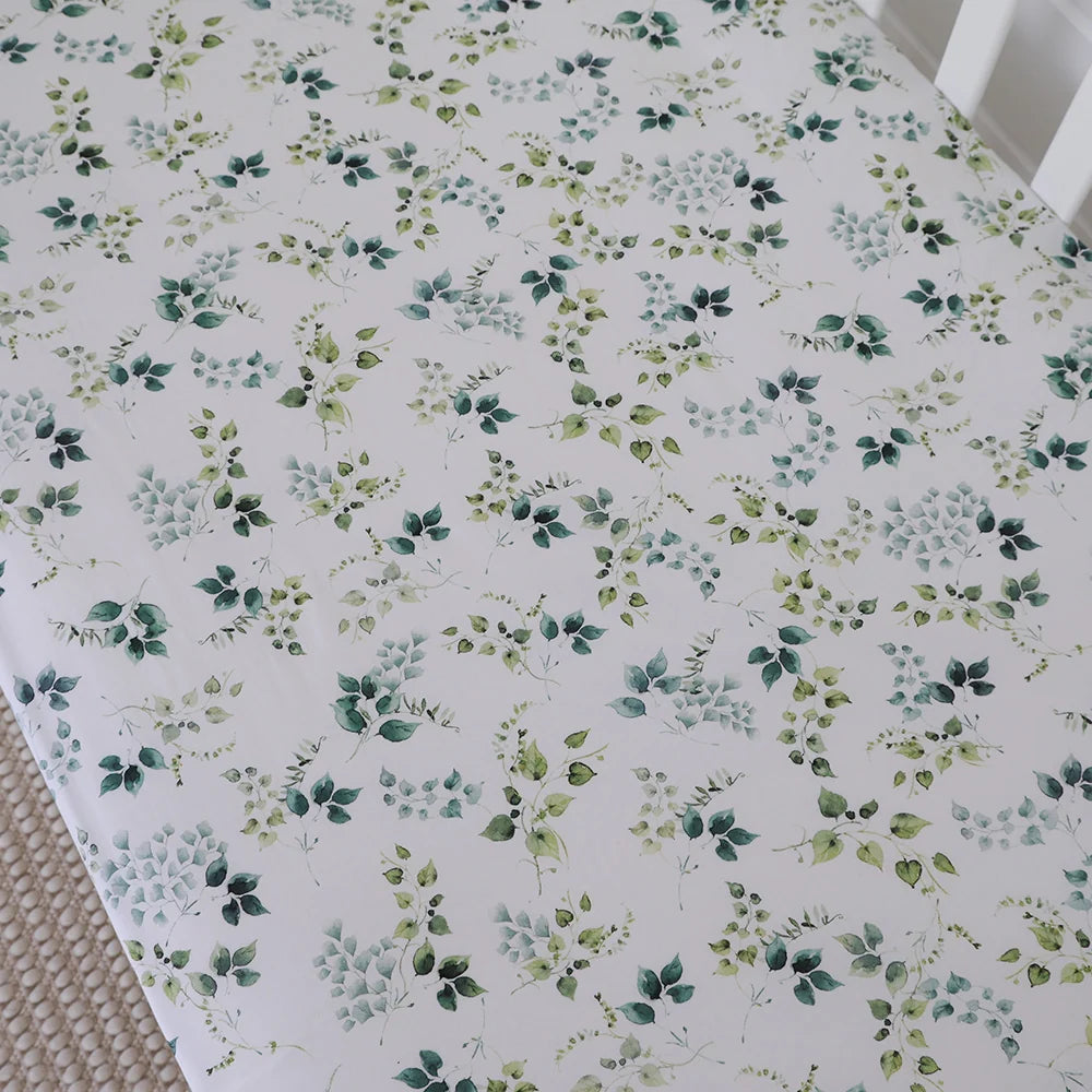 Snuggle Hunny Organic Fitted Cot Sheet - Eden