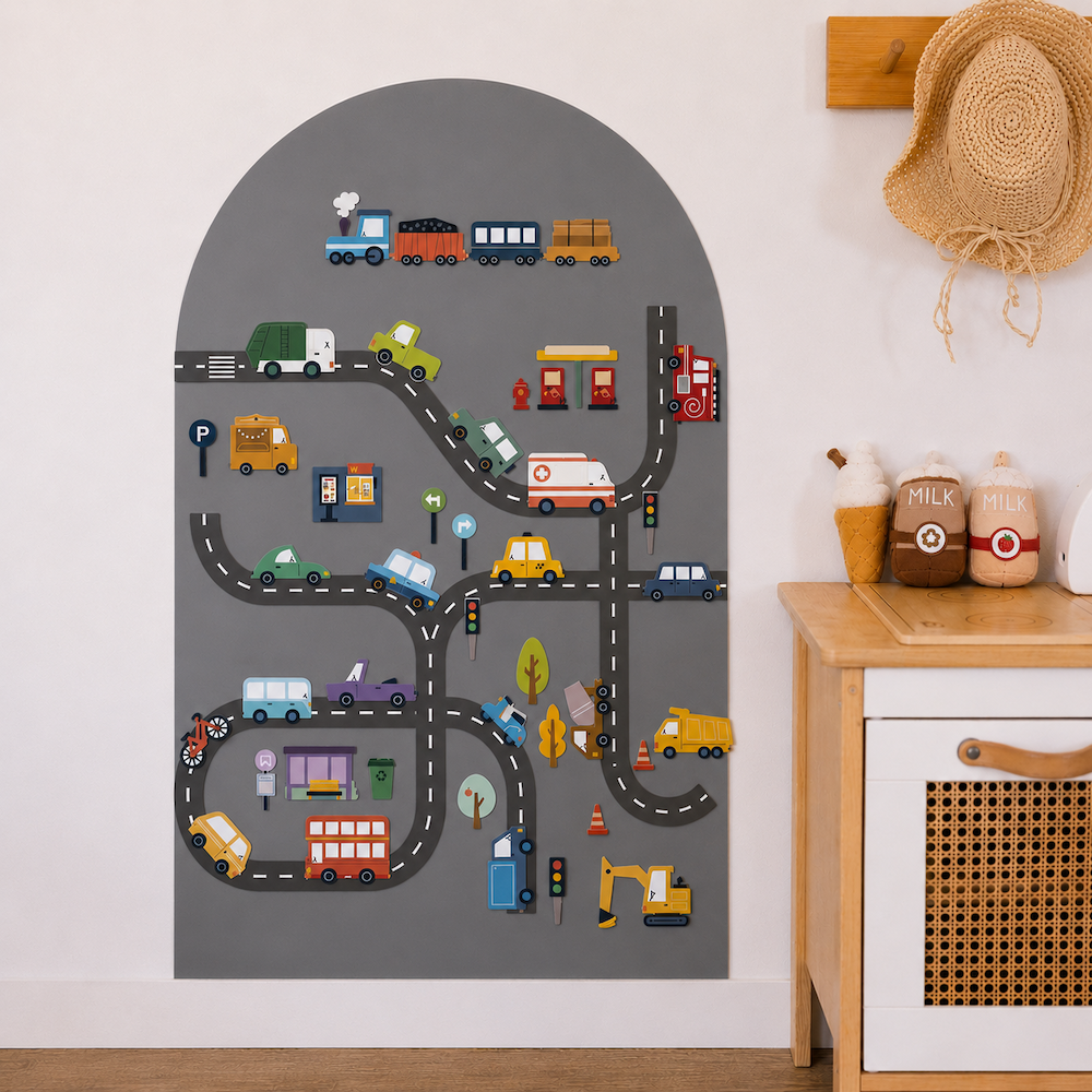 SmartyPals Busy Road Magnet Set