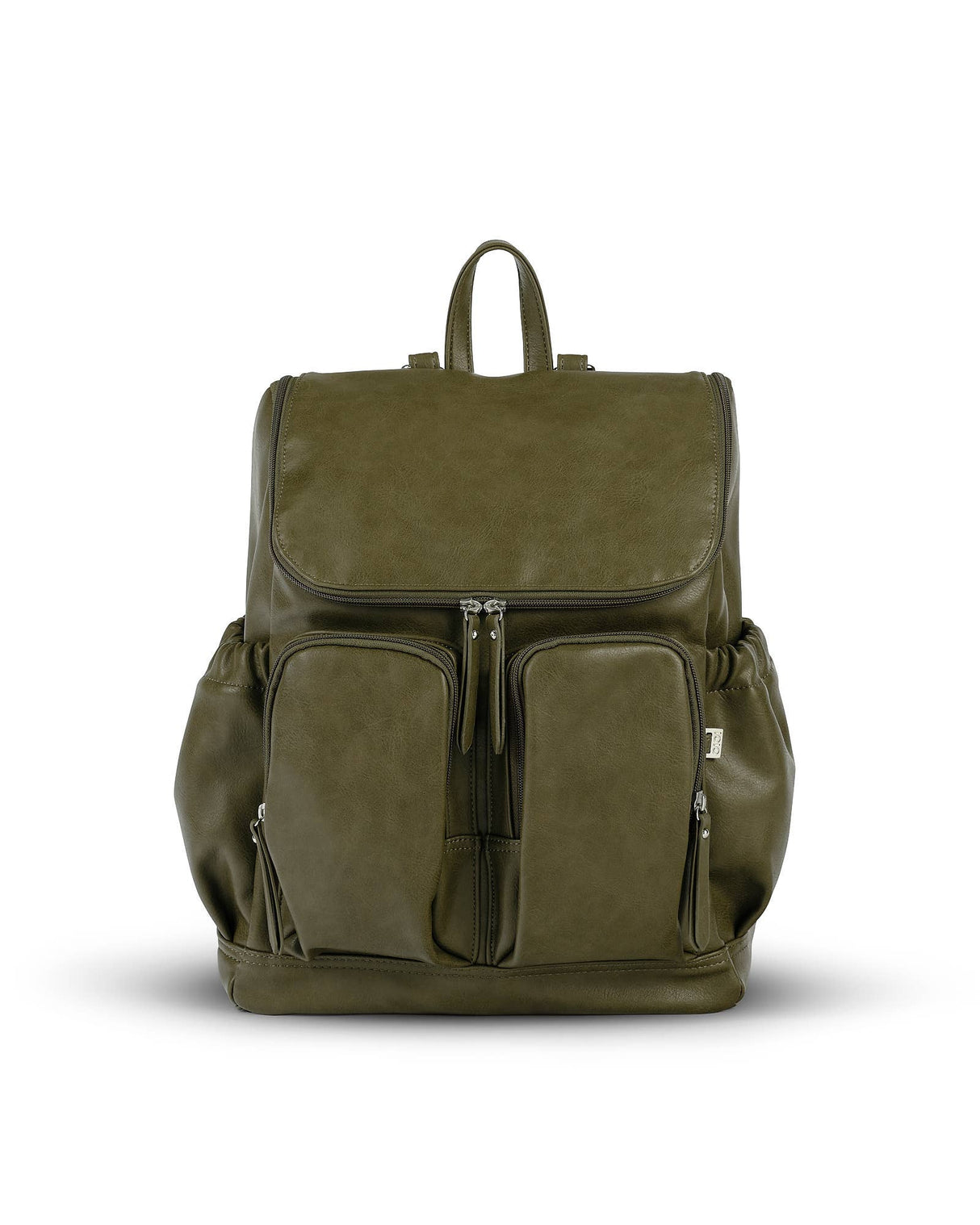 OiOi Signature Nappy Backpack - Olive Vegan Leather