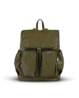 OiOi Signature Nappy Backpack - Olive Vegan Leather