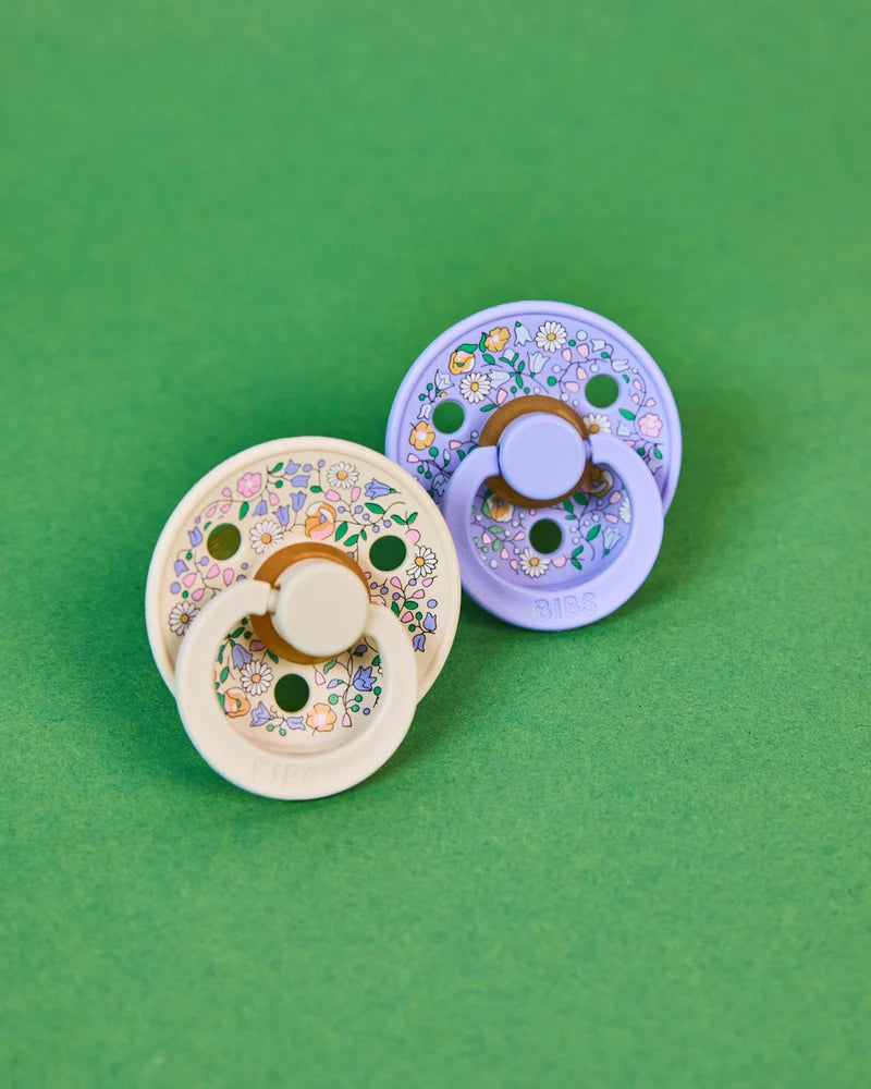 BIBS Pacifier Liberty 2 Pack -  Chloe Meadow/Ivory