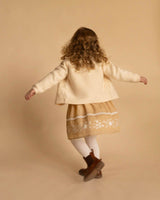 Minihaha Girls Cream Pointelle Cardigan