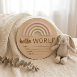 Timber Tinker Hello World Rainbow Plaque - Sorbet